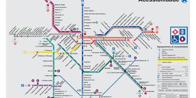 Harta de transport Sao Paulo - Acces pentru persoane cu handicap