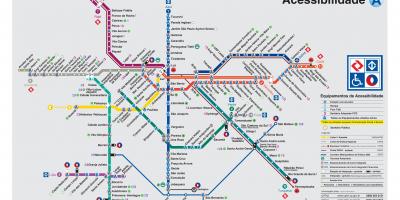Harta de transport Sao Paulo - Acces pentru persoane cu handicap