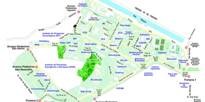 Harta de la universitatea din São Paulo - USP